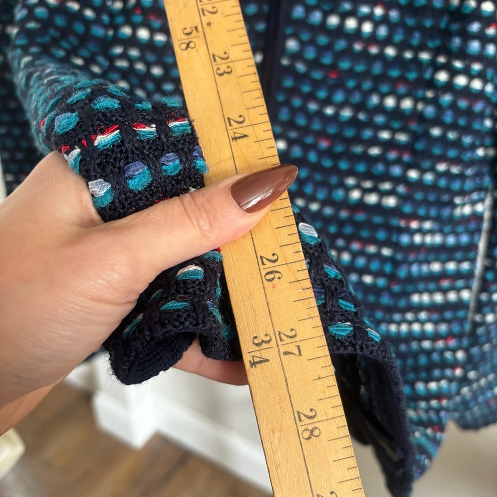 St John Knit Martinique Tweed Dolman Sleeve Jacket Navy Multi Sz 12 Retail $1395 - Picture 13 of 16